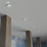 PORTAFARETTO DA INCASSO IN GESSO CERAMICO 28X22 H7 COMPLETO DI PORTA LAMPADA 2 GX53 ALETTE REGOLABILI
