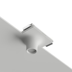PORTAFARETTO DA INCASSO IN GESSO CERAMICO 30X30 H4,5 FORMA CILINDRICA RIVOLTA VERSO IL BASSO SPORGENZA 12,7CM