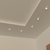 PORTAFARETTO DA INCASSO IN GESSO CERAMICO 46 X30 H5 COMPLETO DI PARTA LAMPADA  GX53 CON ALETTE REGOLABILI