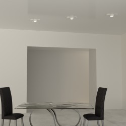 PORTAFARETTO DA INCASSO IN GESSO CERAMICO 46X30 H5 CM COMPLETO DI PORTA LAMPADA GX53 CON ALETTE REGOLABILI
