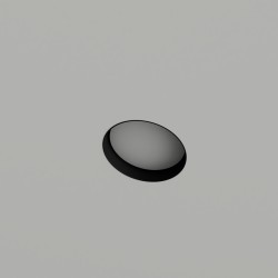 PORTAFARETTO DA INCASSO IN GESSO CERAMICO CON GHIERAIN METALLO NERA PER 1 GX53 DIAMETRO 13X13XH6,5CM