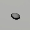 PORTAFARETTO DA INCASSO IN GESSO CERAMICO CON GHIERAIN METALLO NERA PER 1 GX53 DIAMETRO 13X13XH6,5CM