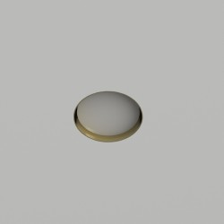 PORTAFARETTO DA INCASSO IN GESSO CERAMICO CON GHIERAIN METALLO ORO PER 1 GX53 DIAMETRO 13X13XH6,5CM