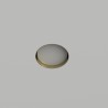 PORTAFARETTO DA INCASSO IN GESSO CERAMICO CON GHIERAIN METALLO ORO PER 1 GX53 DIAMETRO 13X13XH6,5CM
