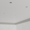 PORTAFARETTO DA INCASSO IN GESSO CERAMICO DIAMETRO 10 H6,5CM COMPLETO DI PORTA LAMPADA ANTISHOCK MINIGU10 MOLLA DI BLOCCO BIANC