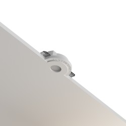 PORTAFARETTO DA INCASSO IN GESSO CERAMICO DIAMETRO 10 H8,5 COMPLETO DI PORTA LAMPADA ANTISHOCK MINIGU10 DIFFUSORE E MOLLA DI BL