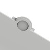 PORTAFARETTO DA INCASSO IN GESSO CERAMICO DIAMETRO 13 H 4,7 COMPLETO DI PORTA LAMPADA GX53 CON ALETTE REGOLABILI