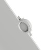 PORTAFARETTO DA INCASSO IN GESSO CERAMICO DIAMETRO13 H 4,5 COMPLETO DI PORTA LAMPADA GX53 ALETTE REGOLABILI