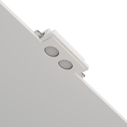 PORTAFARETTO DA INCASSO IN GESSO CERAMICO DOPPIO 12X19 H9,5 COMPLETO DI PORTA LAMPADA GU10 E MOLLA BIANCA