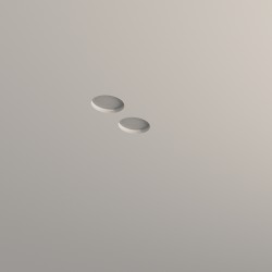 PORTAFARETTO DA INCASSO IN GESSO CERAMICO DOPPIO 12X19 H9,5 COMPLETO DI PORTA LAMPADA GU10 E MOLLA BIANCA