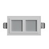 PORTAFARETTO DA INCASSO IN GESSO CERAMICO DOPPIO CON DIFFUSORE X 2 GU10 FORO 21X11 PROFONDITA' 11CM