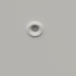 PORTAFARETTO DA INCASSO IN GESSO CERAMICO INCASSO 18X18 H7 CM ALETTE REGOLABILI COMPLETO DI PORTA LAMPADA GU10 ANTISHOCK E MOLL