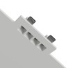PORTAFARETTO DA INCASSO IN GESSO CERAMICO PER 4 MR11 MINI GU10 27X12CM COMPLETO DI PORTALAPADE E MOLLA FERMA FARETTO