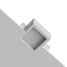 PORTAFARETTO DA INCASSO IN GESSO CERAMICO QUADRATO  PER 1 GX53 11,5X11,5XH8 BIANCO