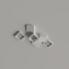 PORTAFARETTO DA INCASSO IN GESSO CERAMICO55 X 40 H5 COMPLETO DI PORTA LAMPADA 3 X GX53 CON ALETTE REGOLABILI