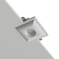 PORTAFARETTO DA INCSSO IN GESSO CERAMICO X 1 GU10 CON SCALINO ALL'INTERNO FORO 16X16 PROFONDITA'9CM