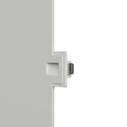 SEGNAPASSI DA INCASSO IN GESSO CERAMICO COMPLETO DI CHIP LED ESCLUSO TRASFORMATORE 12,5X12,5 PROFONDITA 3,5CM
