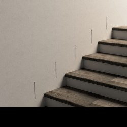 SEGNAPASSI DA INCASSO IN GESSO CERAMICO COMPLETO DI CHIP LED ESCLUSO TRASFORMATORE 12X31 PROFONDITA' 4,5CM