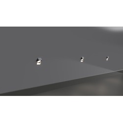 SEGNAPASSI DA INCASSO IN GESSO CERAMICO COMPLETO DI PORTA LAMPADA GU10 E MOLLA BIANCA 10X16 P 6CM