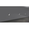 SEGNAPASSI DA INCASSO IN GESSO CERAMICO COMPLETO DI PORTA LAMPADA GU10 E MOLLA BIANCA 10X16 P 6CM
