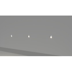 SEGNAPASSI DA INCASSO IN GESSO CERAMICO COMPLETO DI PORTA LAMPADA GU10 E MOLLA BIANCA 10X16 P 6CM
