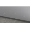 SEGNAPASSI DA INCASSO IN GESSO CERAMICO CON CHIP LED BRIDGELUX 3W  13,7X11,5 P 4,5CM