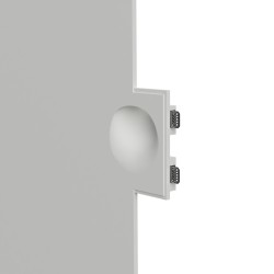 SEGNAPASSI DA INCASSO IN GESSO CERAMICO X 1 GU10 FORO 25X21 PROFONDITA' 8,5CM