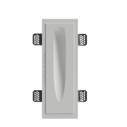 Verrocchio - 370 | SEGNAPASSI DA INCASSO IN GESSO CERAMICO X 1 MINIGU10 EFFETTO GOCCIA FORO 32X11,5 PROFONDITA' 6CM