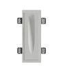 Verrocchio - 370 | SEGNAPASSI DA INCASSO IN GESSO CERAMICO X 1 MINIGU10 EFFETTO GOCCIA FORO 32X11,5 PROFONDITA' 6CM