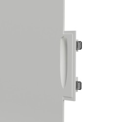 Verrocchio - 370 | SEGNAPASSI DA INCASSO IN GESSO CERAMICO X 1 MINIGU10 EFFETTO GOCCIA FORO 32X11,5 PROFONDITA' 6CM