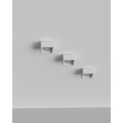 PLAFONE IN GESSO CERAMICO DALLA FORMA SQUADRATA 12X12 H6  COMPLETO DI PORTA LAMPADA GX53