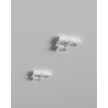 PLAFONE IN GESSO CERAMICO LINEA A TRE TRAPEZI 28X28 H5,5 COMPLETO DI PORTA LAMPADA 3 GX53