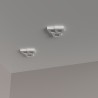 PLAFONE IN GESSO CERAMICO LINEA A TRE TRAPEZI 28X28 H5,5 COMPLETO DI PORTA LAMPADA 3 GX53
