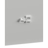 PLAFONE IN GESSO CERAMICO LINEA A TRE TRAPEZI 37X33 H6 COMPLETO DI PORTA LAMPADA 3 GX53