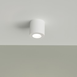 TUBO DA SOFFITTO IN GESSO CERAMICO X 1 GU10 DIAMETRO 11XH11