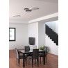 Uranus-23 PLAFONIERA IN ALLUMNIO E ACRILICO  SLIM Diametro 23cm NERO IP44 18W 3CCT