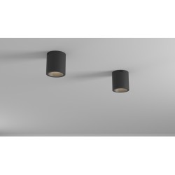 GEMINI-NER PLAFONE IN TERMOPLASTICA NERO 7W 700LM CCT IP20 9,8X9,3CM