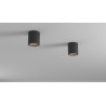 GEMINI-NER PLAFONE IN TERMOPLASTICA NERO 7W 700LM CCT IP20 9,8X9,3CM