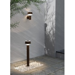 APPLIQUE DA ESTERNO IP54 IN ALLUMNIO E ACRILICO PER 1 E27 ANTRACITE 16X21