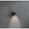 APPLIQUE IN ALLUMINIO IP54 PER 1 GU10  LUCE SOLO SOTTO COLORE ANTRACITE