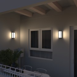 LAMPADA A PARETE IN ALLUMINIO CORTEN IP65 X 1 E27  25X11CM