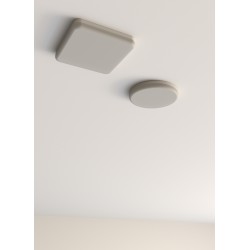 PLAFONE ROTONDO  IN TERMOPLASTICA BIANCA ED E DRIVER INTEGRATI 20W 4000K IP6519,7X19,7XH3,5CM