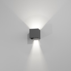 Lisbona Bia -APPLIQUE IN ALLUMINIO BIANCO LED INTEGRATO 5W+5W 2CCT IP65
