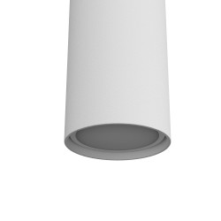 BL PENDENTE IN ALLUMINIO BIANCO 50CM DIAMETRO 5,5CM ATTACCO GU10 COMPLETO DI COPPA BIANCA E CAVO GOMMATO BIANCO 2MT