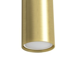 OL PENDENTE IN ALLUMINIO ORO 50CM DIAMETRO 5,5CM ATTACCO GU10 COMPLETO DI COPPA E CAVO GOMMATO TRASPARENTE 2MT