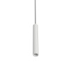 PENDENTE IN GESSO CERAMICO VERNICIABILE DALLA FORMA CILINDRICA 40CM COMPLETO DI PORTA LAMPADA GU10,MOLLA BIANCA,FILO DA 1,5MT