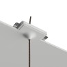 COPPETTA X PENDENTI  DA INCASSO IN GESSO CERAMICO CON FORMA AD IMBUTO REGGI CAVO 10X11 H7,5 COMPLETO DI BASE