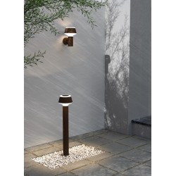 PALO DA ESTERNO IP54 IN ALLUMNIO E ACRILICO PER 1 E27 ANTRACITE 16X70CM