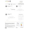 PLAFONE DA INCASSO IN GESSO CERAMICO FORMA A DISCO SOTTILE DIAMETRO19,9 H5,8 COMPLETO DI PORTA LAMPADA GX53