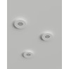 PLAFONE DA INCASSO IN GESSO CERAMICO FORMA A DISCO SOTTILE DIAMETRO19,9 H5,8 COMPLETO DI PORTA LAMPADA GX53